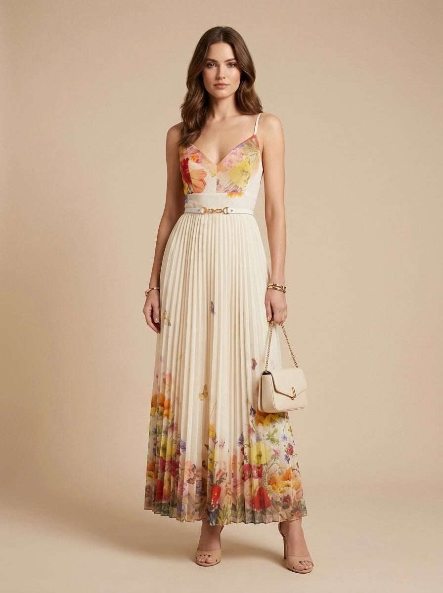 Vestido midi multicolor