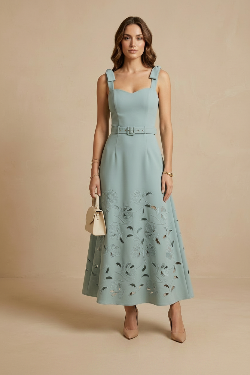 Vestido midi azul
