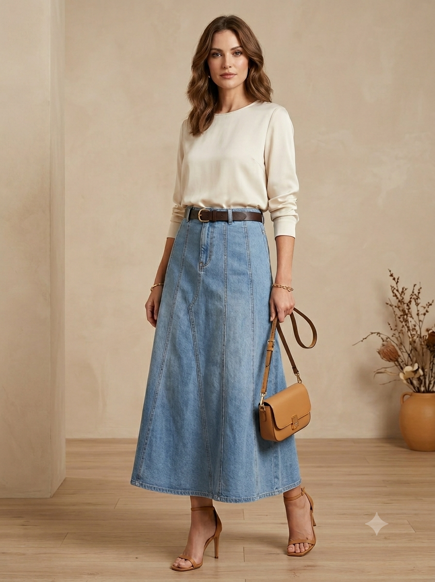 Falda maxi