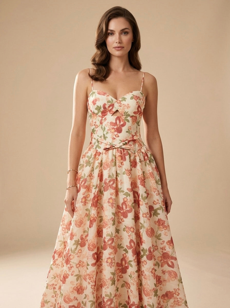 Vestido midi floreado