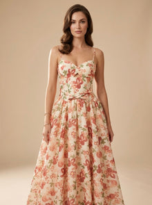 Vestido midi floreado