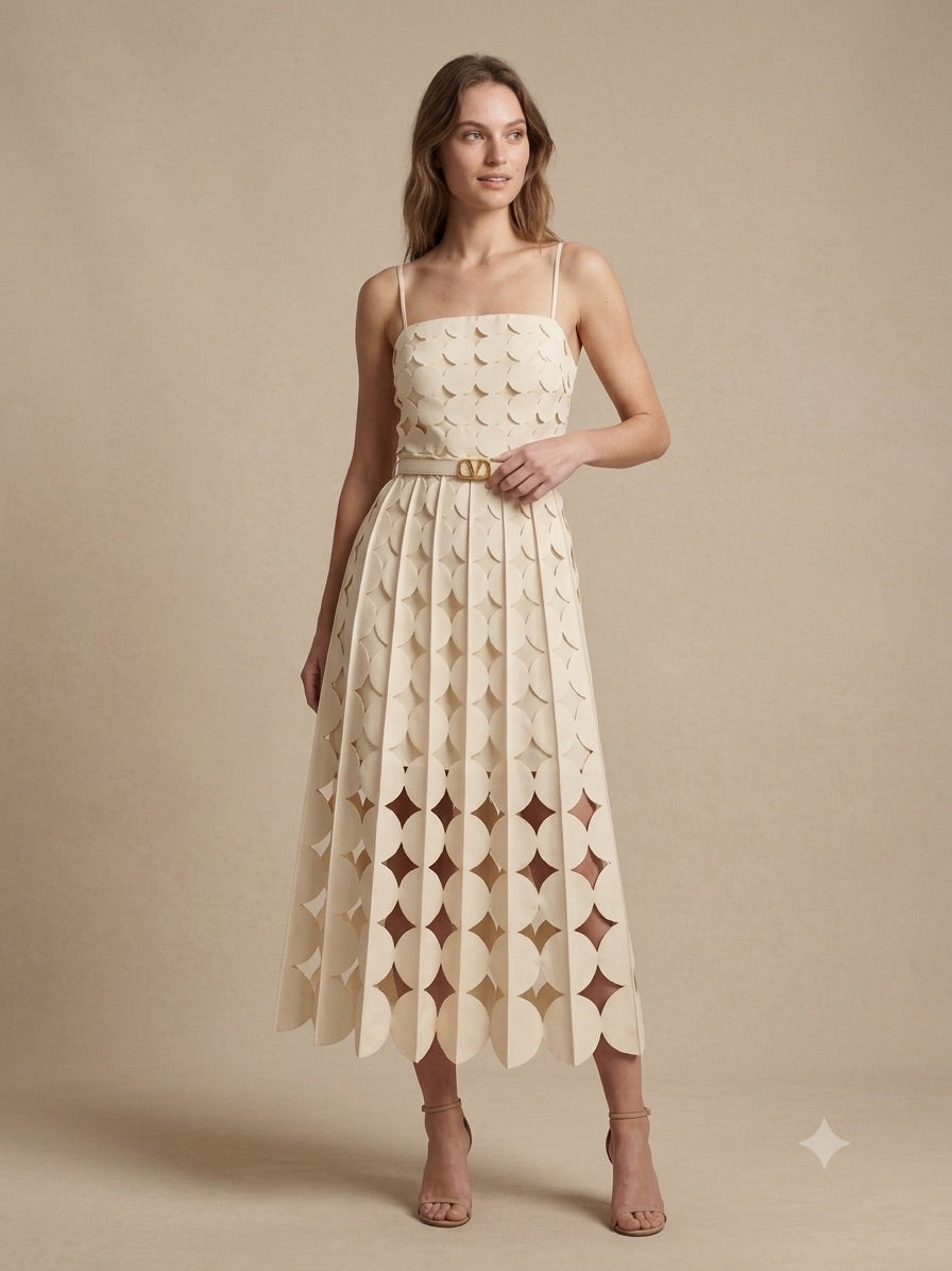 Vestido midi circular