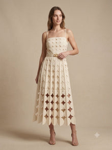 Vestido midi circular
