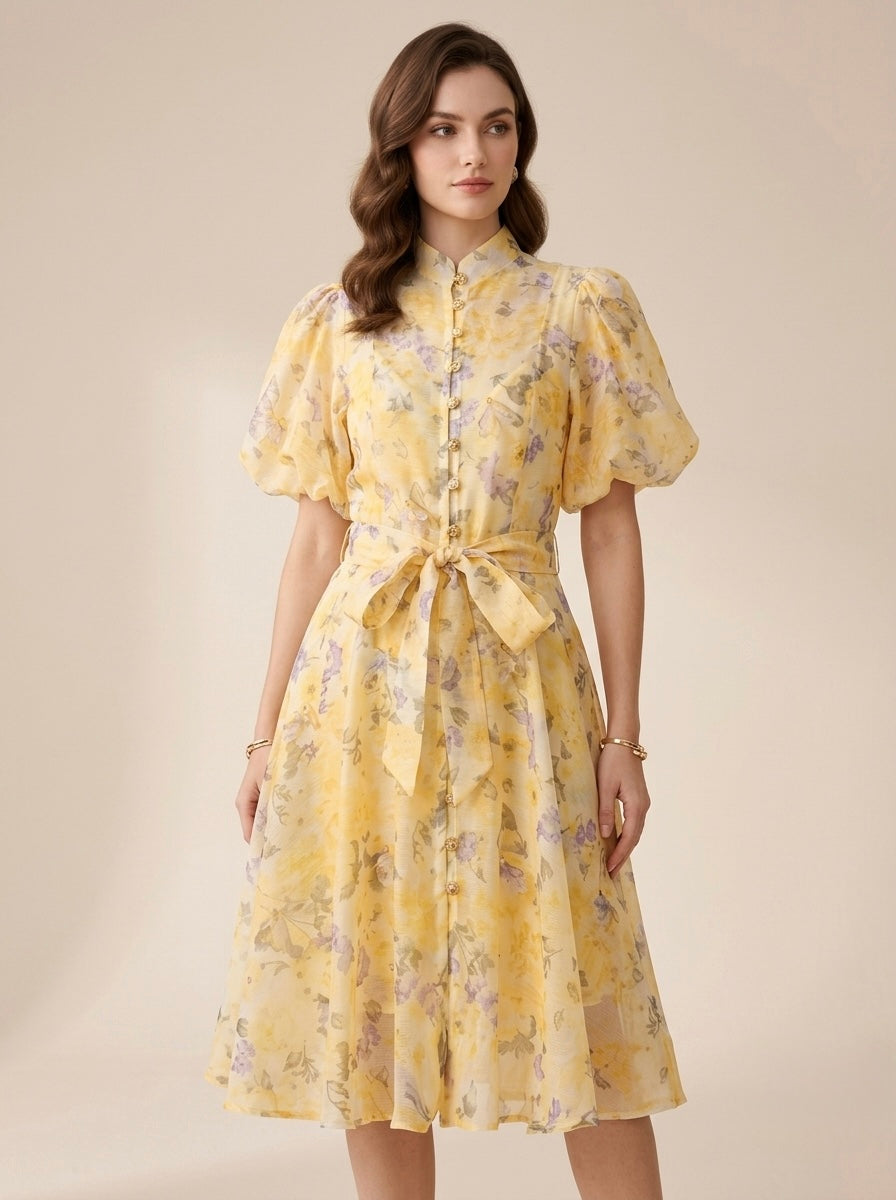 Vestido amarillo corto