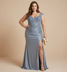 Vestido de fiesta plus