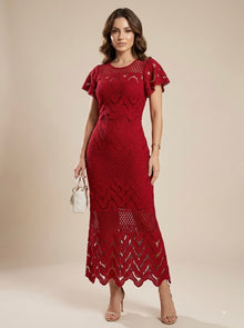 Vestido midi de encaje