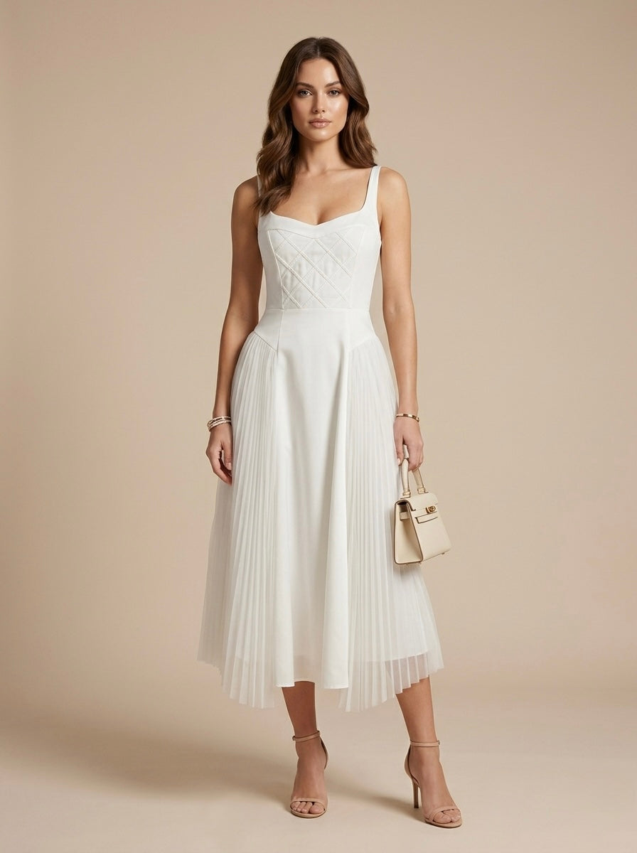 Vestido blanco midi