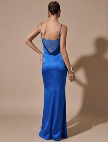 Vestido de fiesta azul rey