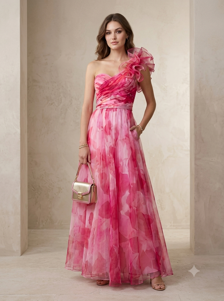 Vestido de fiesta rosa