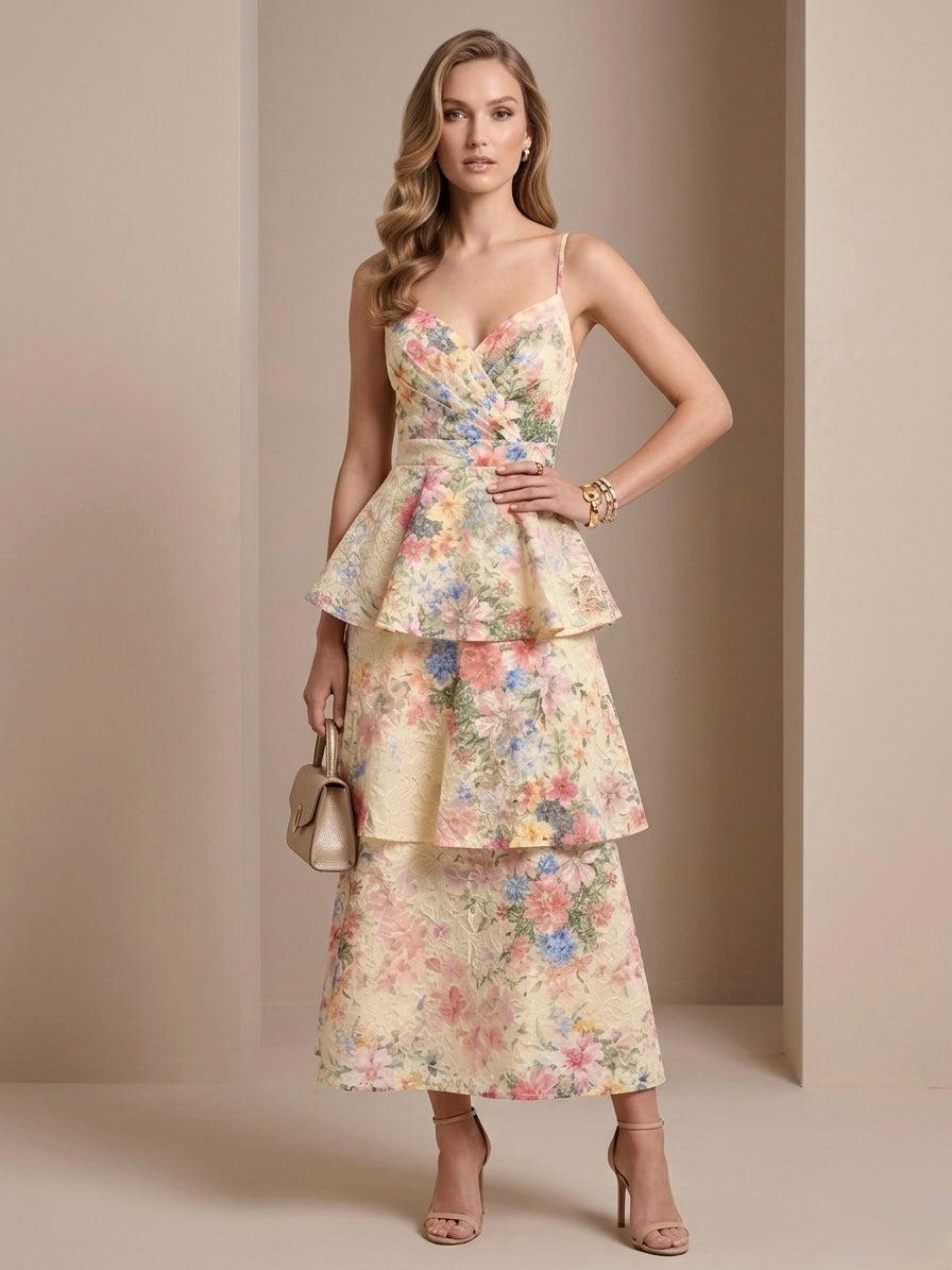 Vestido midi floreado
