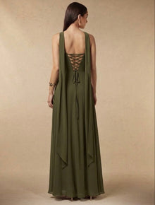 Vestido verde con corset