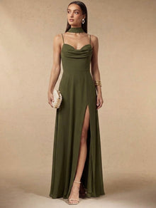 Vestido verde con corset