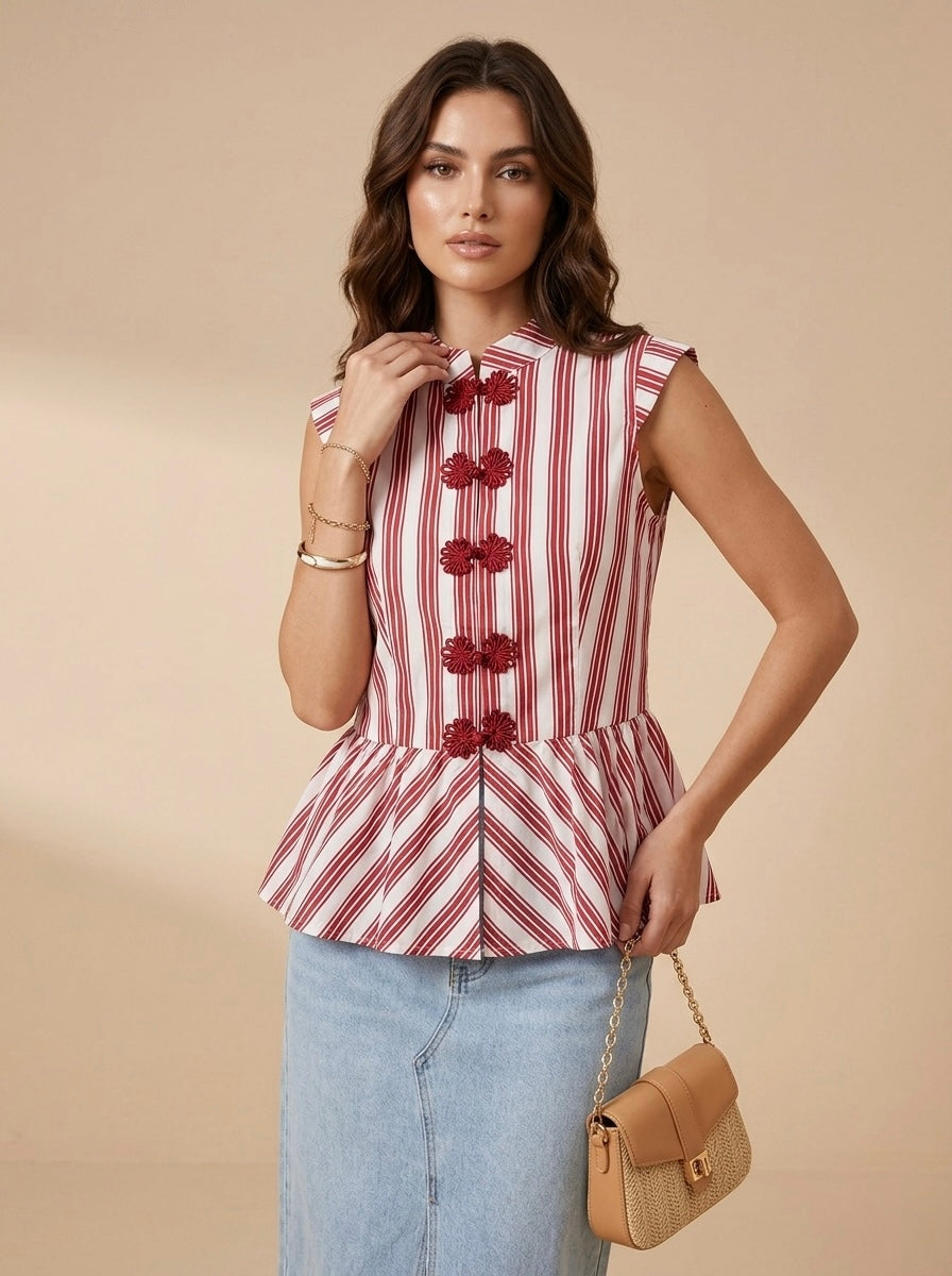 Camisa rayas manga corta