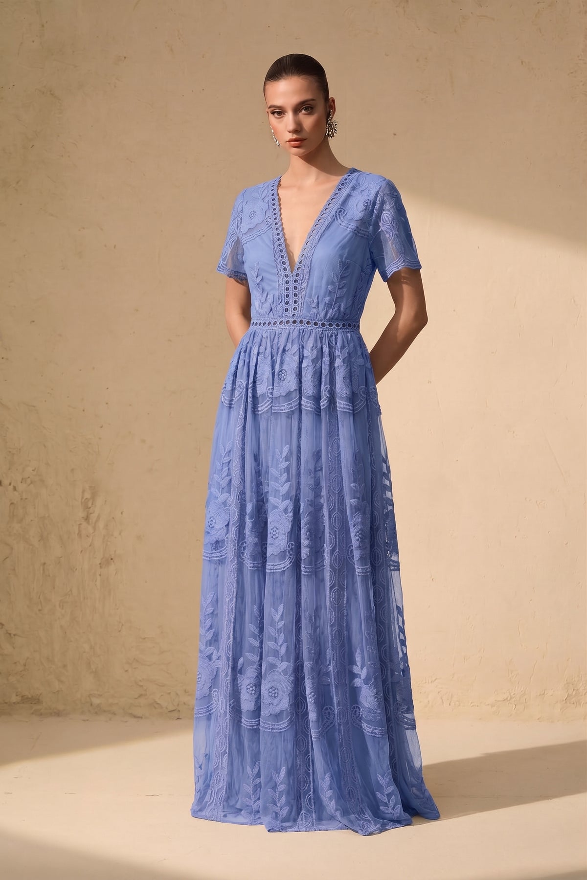Vestido playero azul