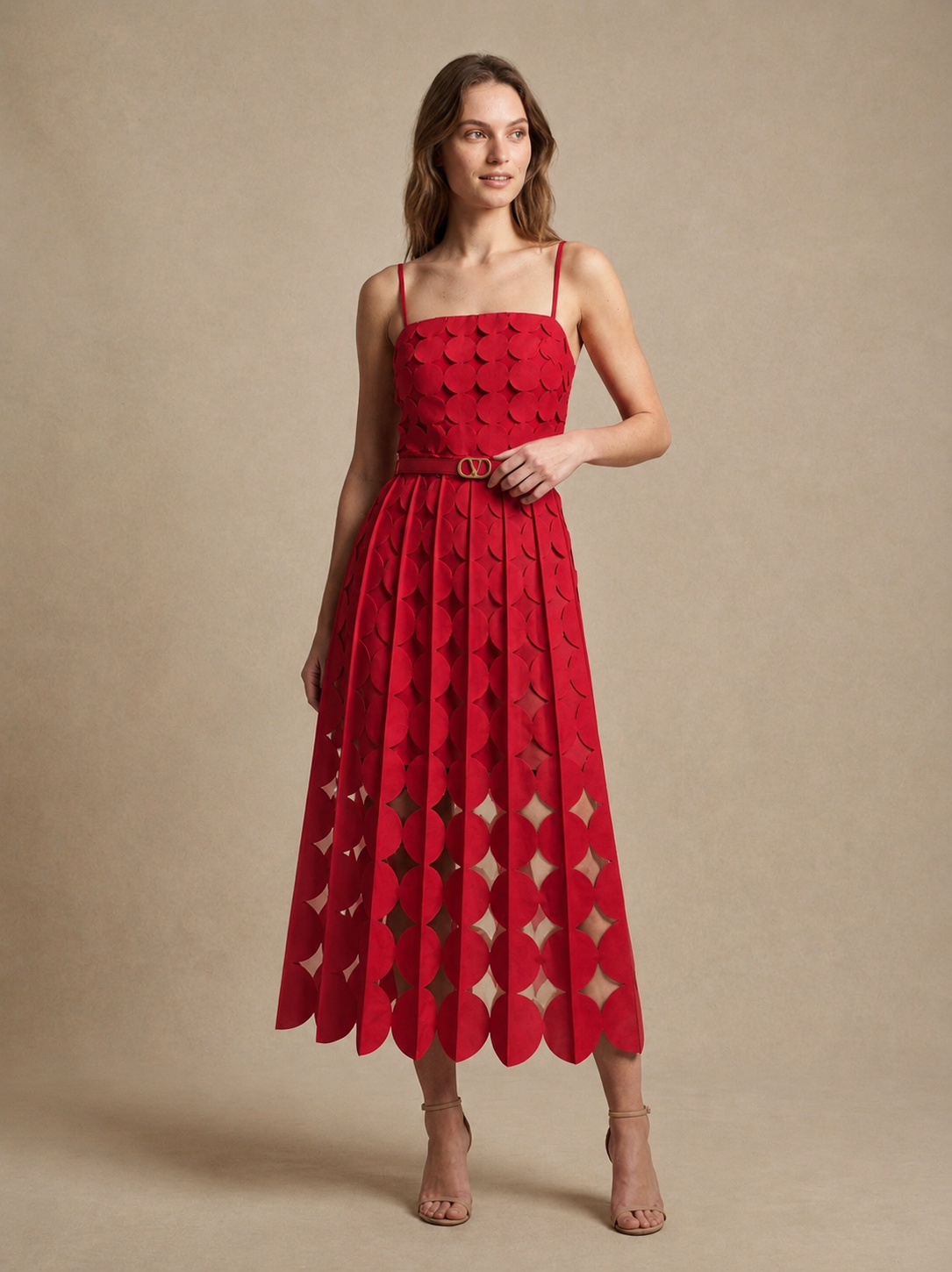 Vestido midi circular