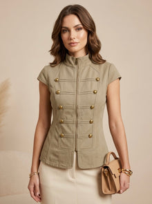 Top militar con botones