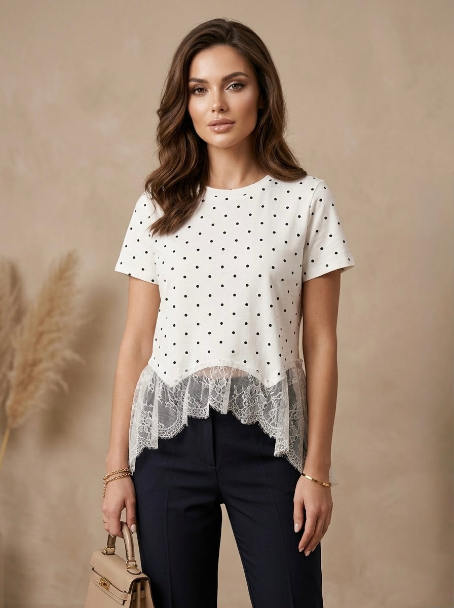 Blusa de Polk dots blanca