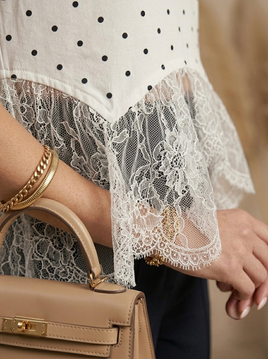 Blusa de Polk dots blanca