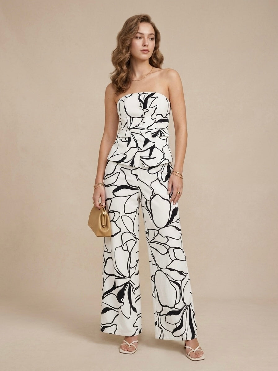 Conjunto con estampado tipo mármol
