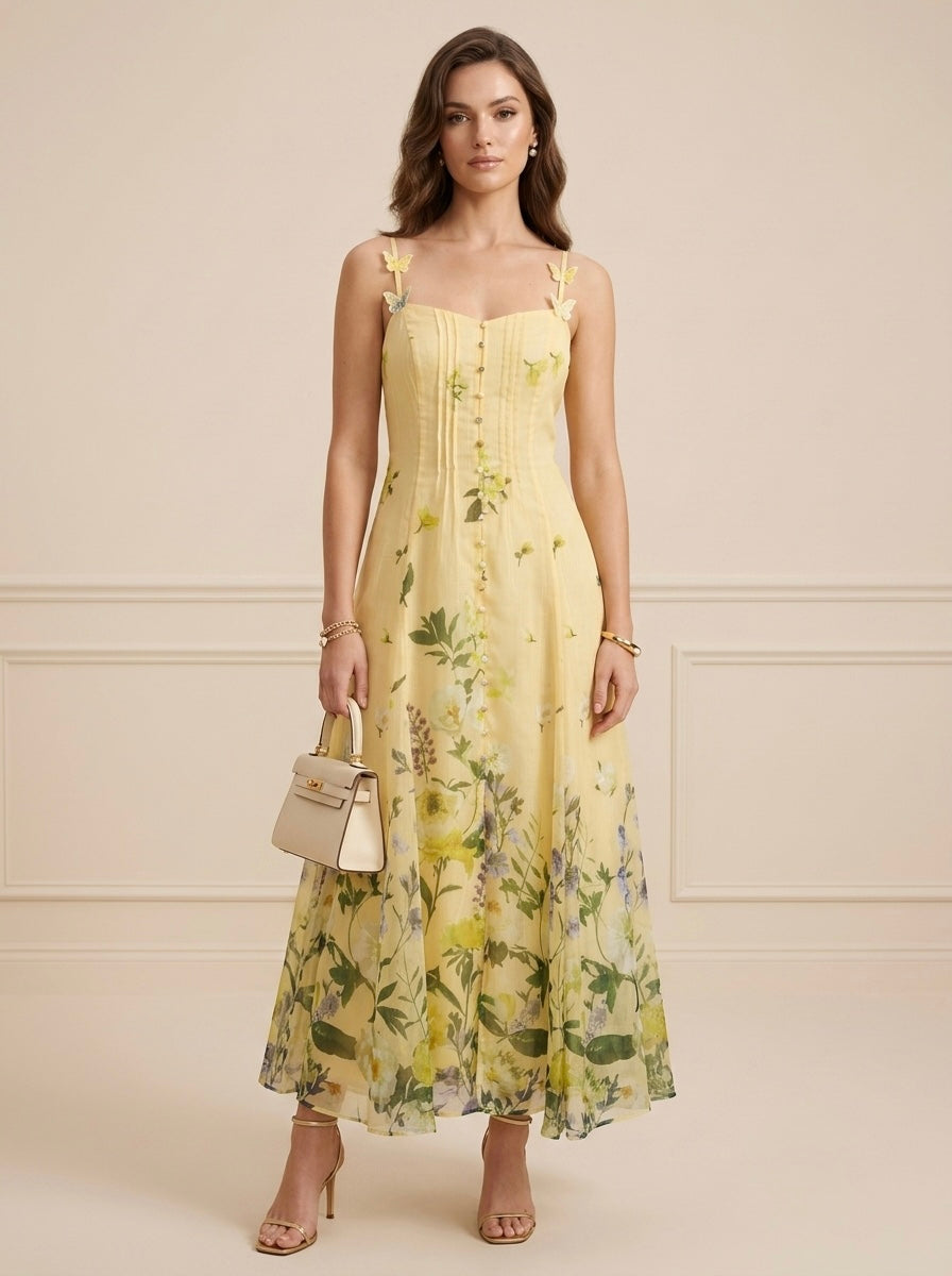 Vestido midi floral