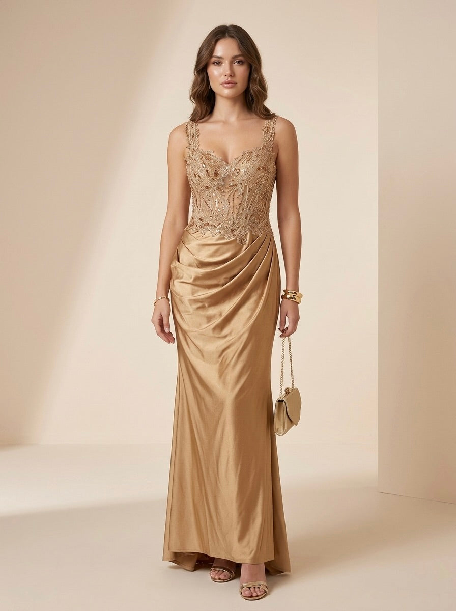 vestido de fiesta con corset
