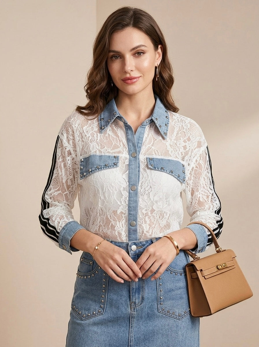 Camisa con encaje