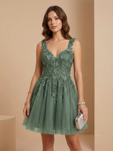 Vestido corto brilloso