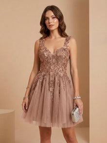Vestido corto brilloso
